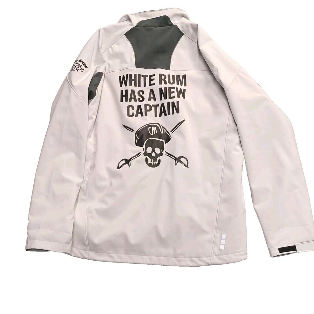 Elevate Mens Jacket Coat Black White Captain Morgan Rum Camaro 2XL